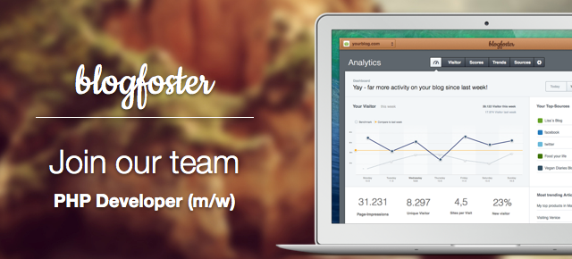 Backend developer m/w fulltime // blogfoster UG Backend developer m/w fulltime // blogfoster UG